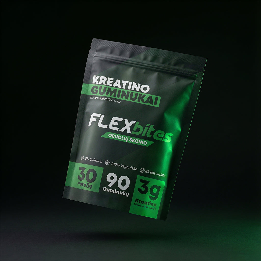 Obuolių skonio - Kreatino monohidrato guminukai